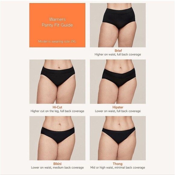 Warners® Cloud 9 Smooth Invisible  Look Microfiber Bikini Size 6/M - Picture 6 of 8